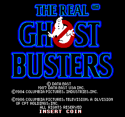 The Real Ghostbusters (US 2 Players, revision 2) Title Screen